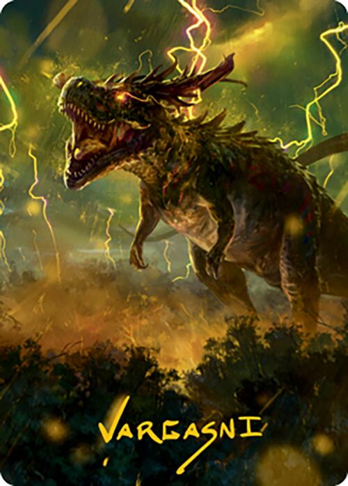 Thrasta, Tempest's Roar Art Card (42) (Gold-Stamped Signature) [Modern Horizons 2 Art Series] | GrognardGamesBatavia