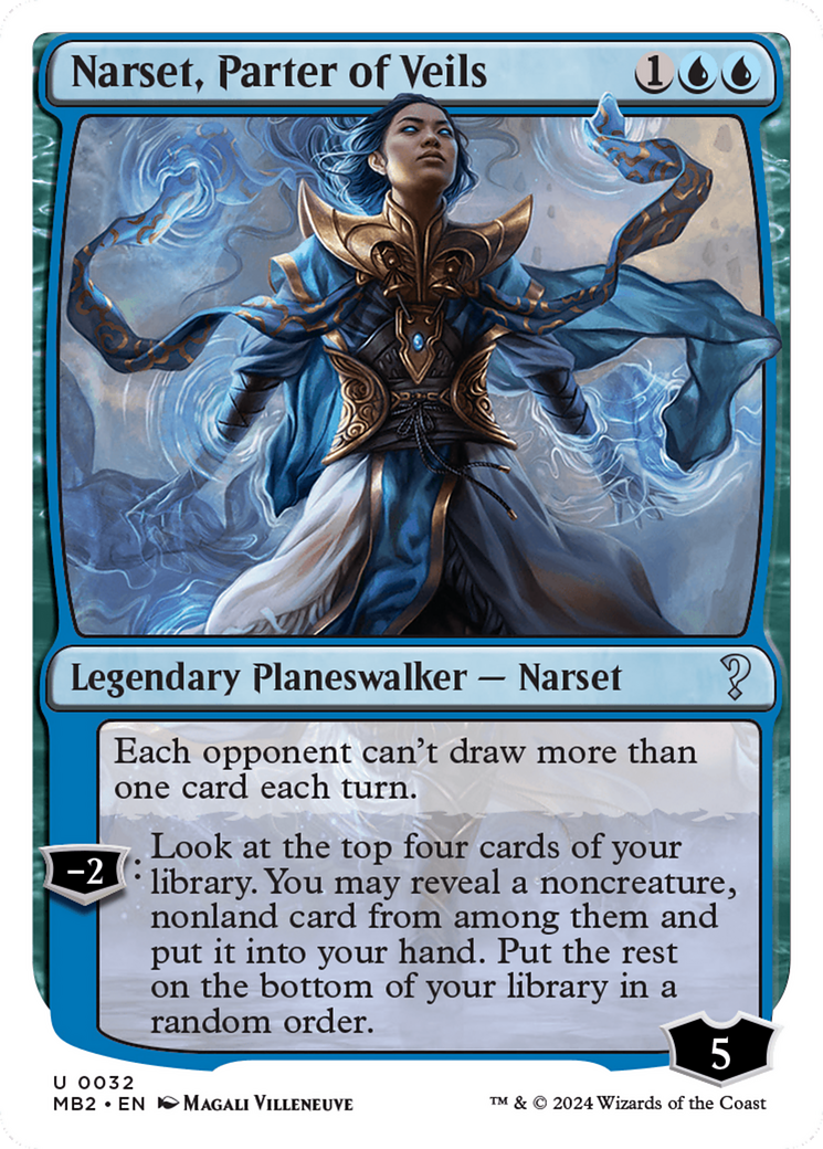 Narset, Parter of Veils (White Border) [Mystery Booster 2] | GrognardGamesBatavia