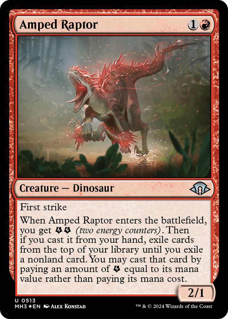 Amped Raptor (Ripple Foil) [Modern Horizons 3] | GrognardGamesBatavia