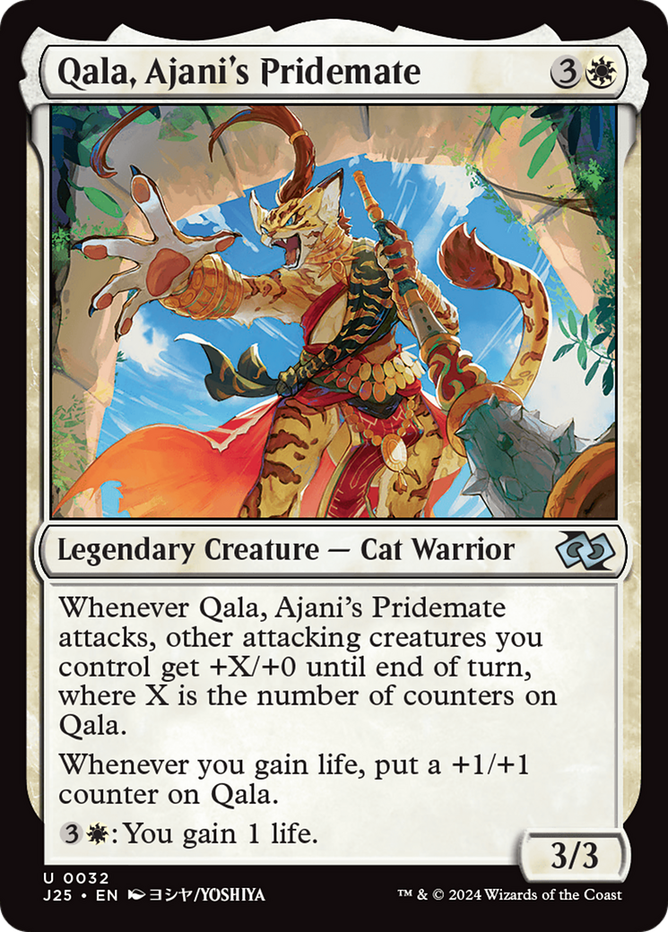 Qala, Ajani's Pridemate (Anime) [Foundations Jumpstart] | GrognardGamesBatavia