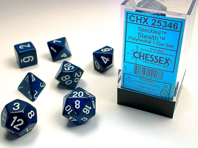 CHX25346 Speckled Stealth 7 dice set | GrognardGamesBatavia