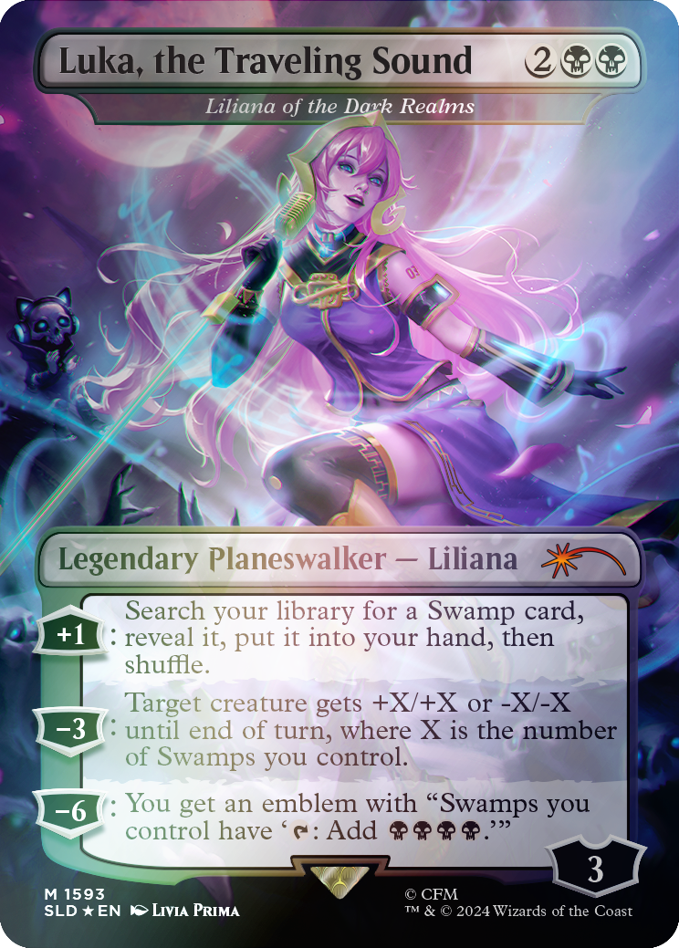 Luka, the Traveling Sound - Liliana of the Dark Realms (Rainbow Foil) [Secret Lair Drop Series] | GrognardGamesBatavia