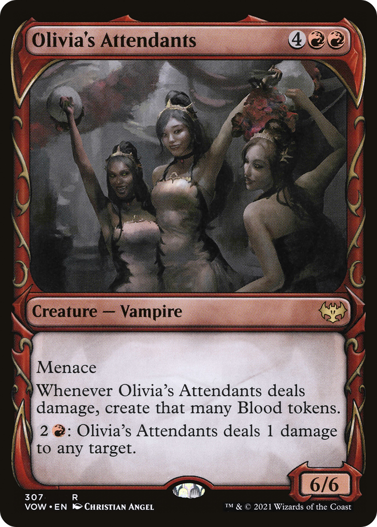 Olivia's Attendants (Showcase Fang Frame) [Innistrad: Crimson Vow] | GrognardGamesBatavia