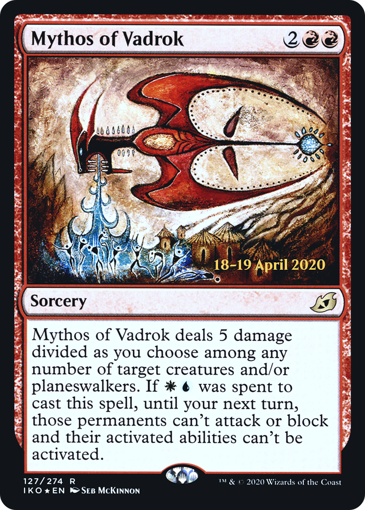 Mythos of Vadrok [Ikoria: Lair of Behemoths Prerelease Promos] | GrognardGamesBatavia