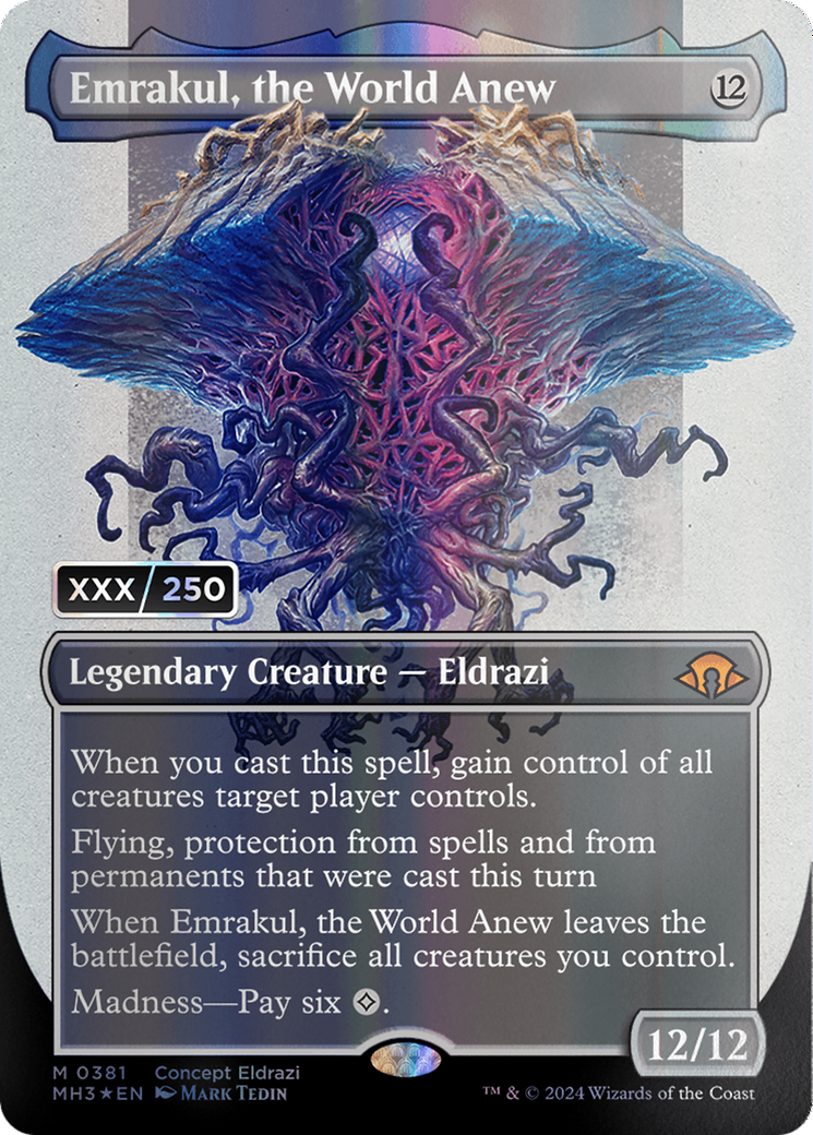 Emrakul, the World Anew (Borderless) (Serial Numbered) [Modern Horizons 3] | GrognardGamesBatavia