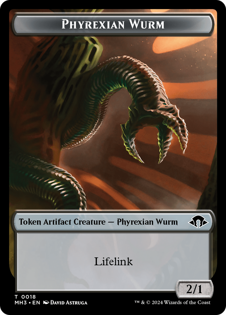 Phyrexian Wurm Token (0018) [Modern Horizons 3 Tokens] | GrognardGamesBatavia