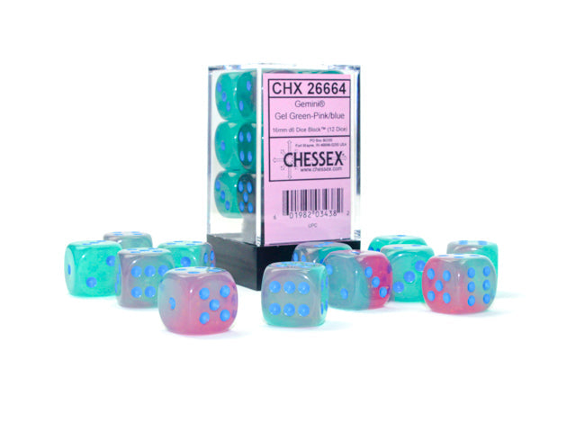 CHX26664 Gemini: Gel Green-Pink/Blue Luminary | GrognardGamesBatavia