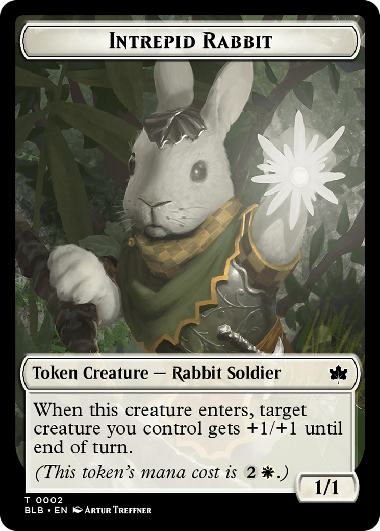 Intrepid Rabbit Token [Bloomburrow Tokens] | GrognardGamesBatavia