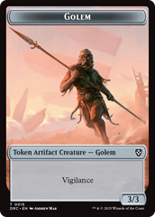 Golem (0014) // Golem (0015) Double-Sided Token [Aetherdrift Tokens] | GrognardGamesBatavia