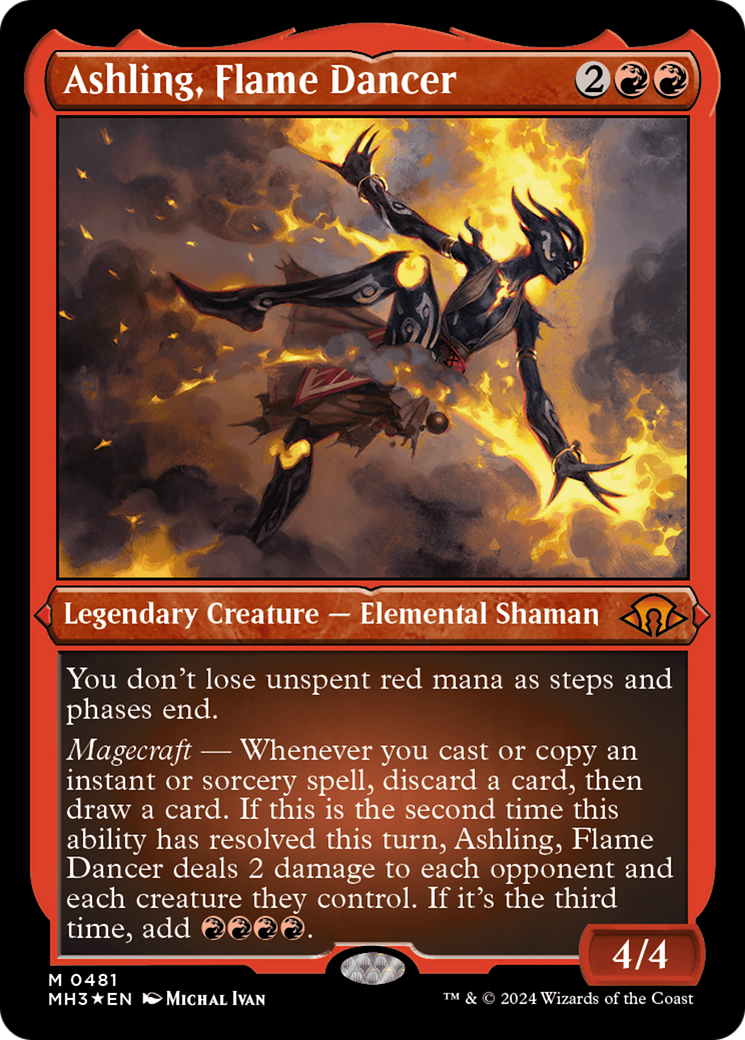 Ashling, Flame Dancer (Foil Etched) [Modern Horizons 3] | GrognardGamesBatavia