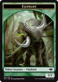 Elephant (012) // Spirit (016) Double-Sided Token [Modern Horizons Tokens] | GrognardGamesBatavia