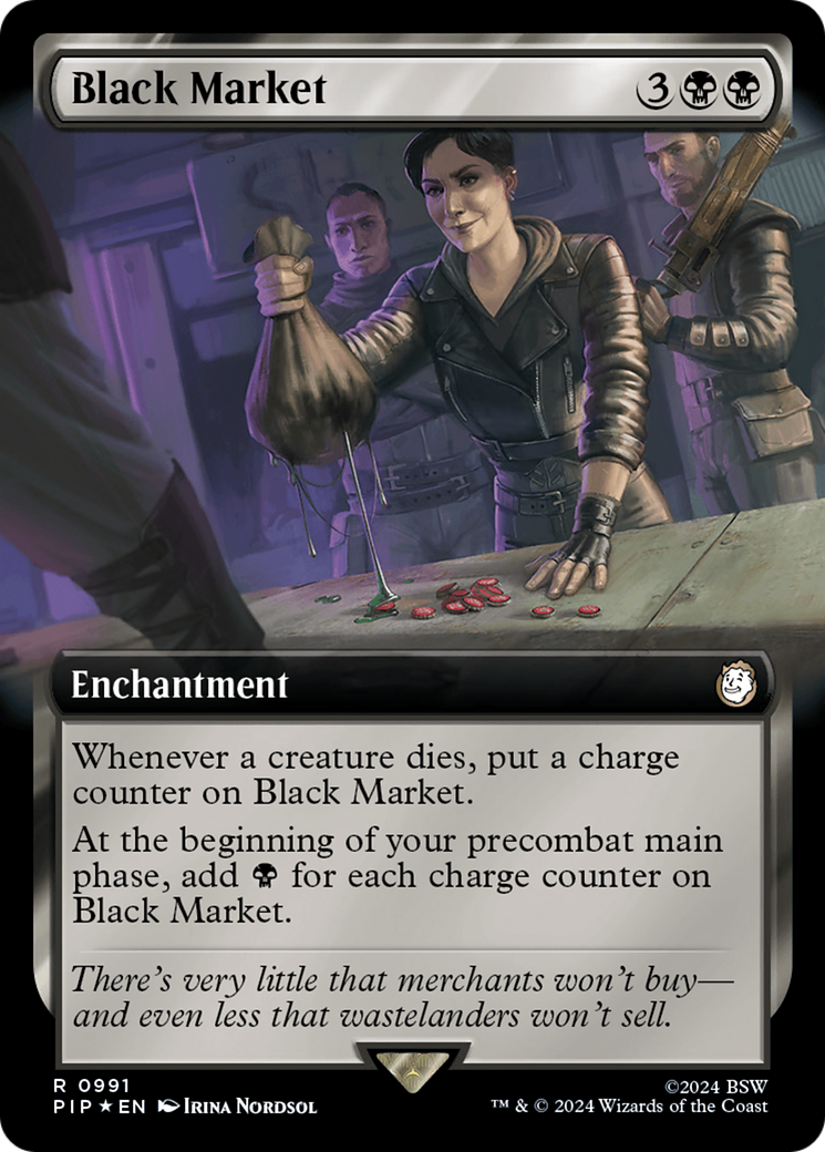 Black Market (Extended Art) (Surge Foil) [Fallout] | GrognardGamesBatavia