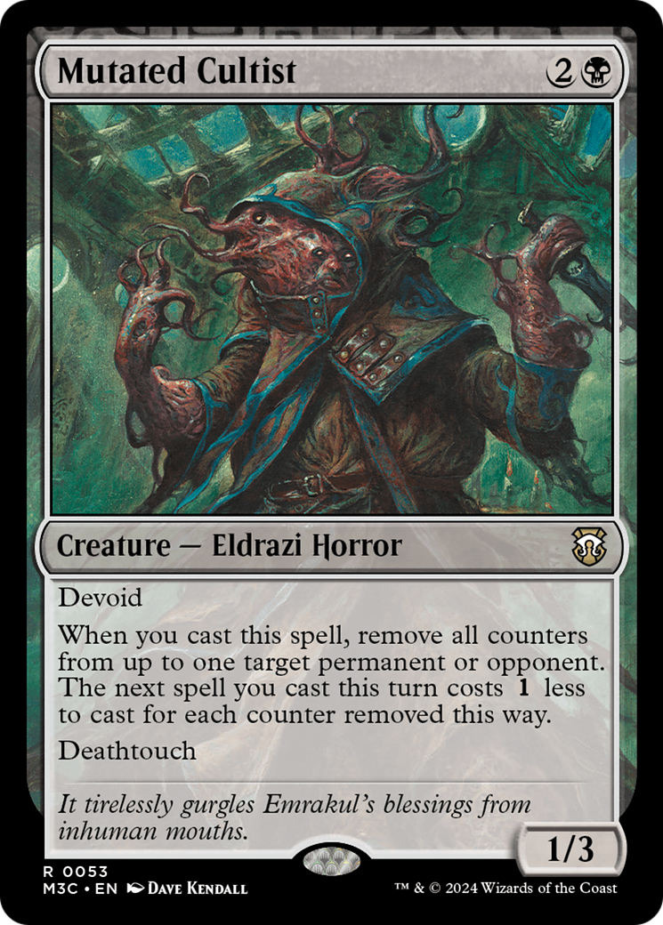 Mutated Cultist (Ripple Foil) [Modern Horizons 3 Commander] | GrognardGamesBatavia