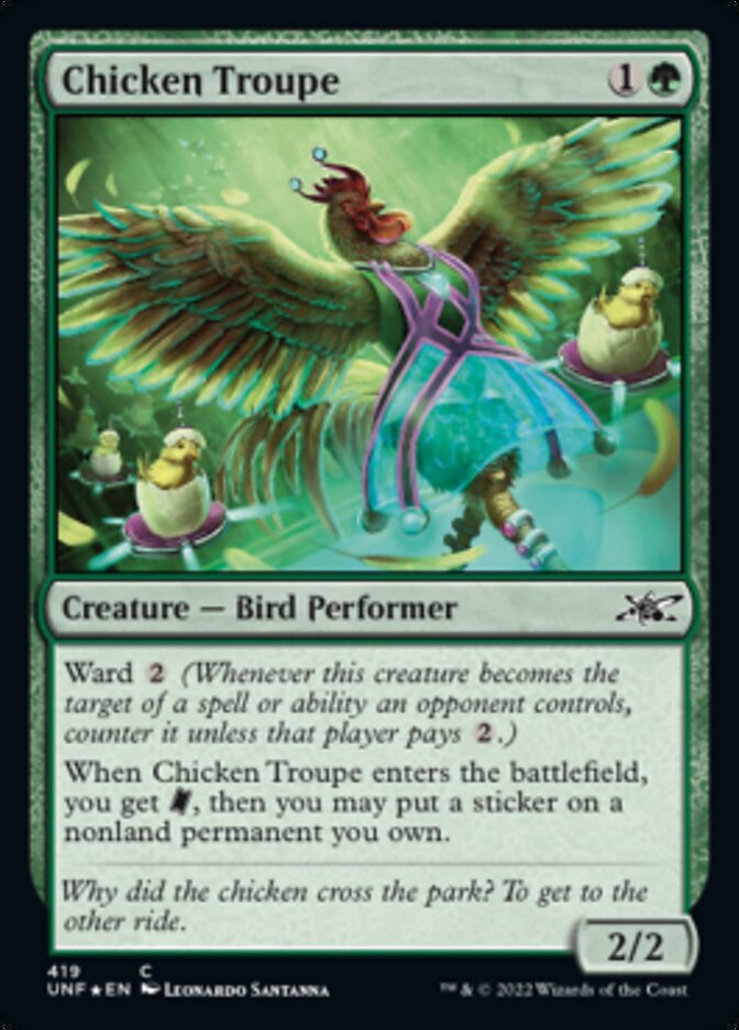 Chicken Troupe (Galaxy Foil) [Unfinity] | GrognardGamesBatavia