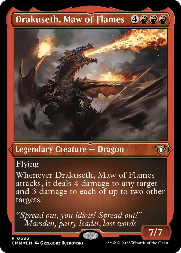 Drakuseth, Maw of Flames (Foil Etched) [Commander Masters] | GrognardGamesBatavia