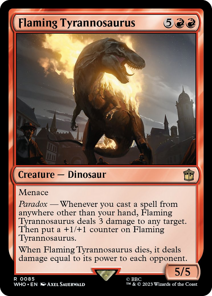 Flaming Tyrannosaurus [Doctor Who] | GrognardGamesBatavia