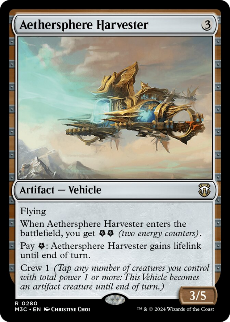 Aethersphere Harvester (Ripple Foil) [Modern Horizons 3 Commander] | GrognardGamesBatavia