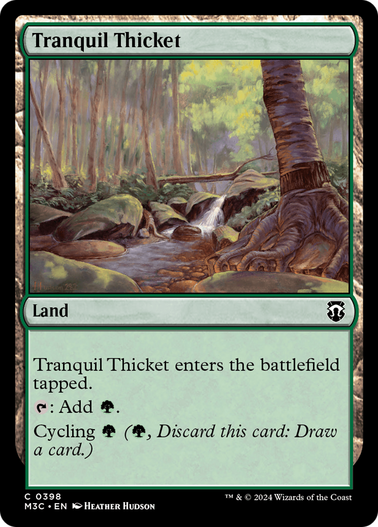 Tranquil Thicket (Ripple Foil) [Modern Horizons 3 Commander] | GrognardGamesBatavia