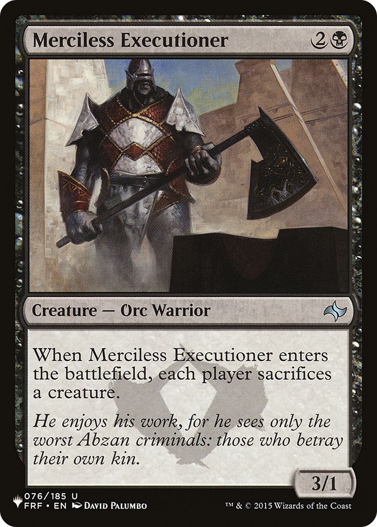 Merciless Executioner [The List Reprints] | GrognardGamesBatavia