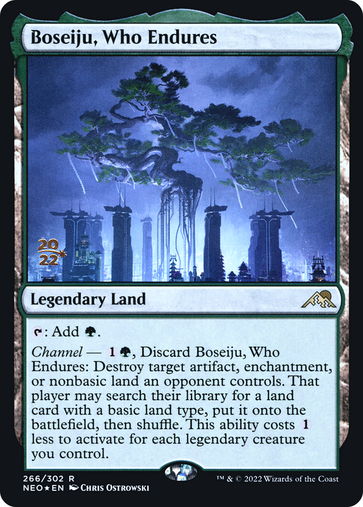 Boseiju, Who Endures [Kamigawa: Neon Dynasty Prerelease Promos] | GrognardGamesBatavia
