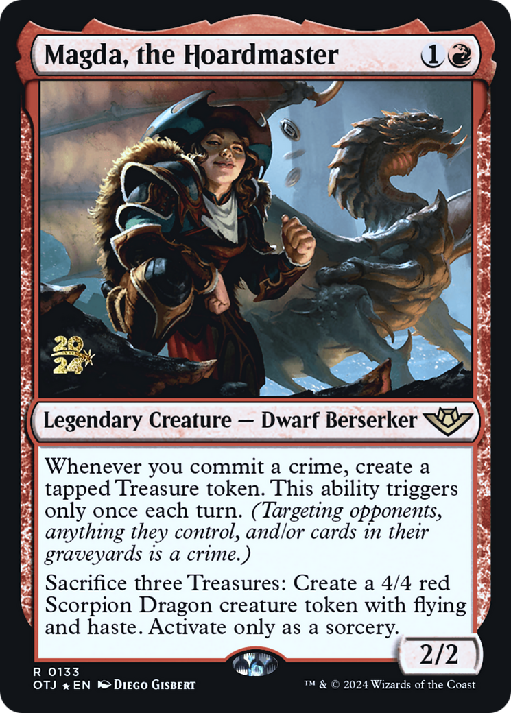Magda, the Hoardmaster [Outlaws of Thunder Junction Prerelease Promos] | GrognardGamesBatavia
