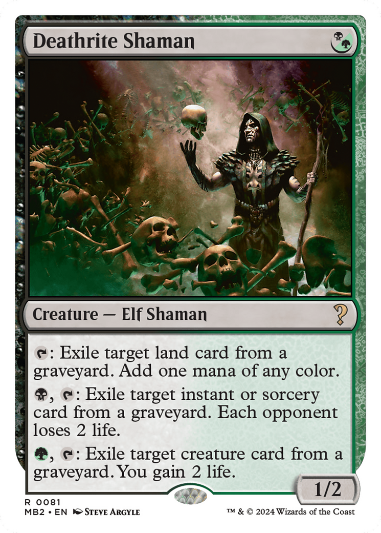 Deathrite Shaman (White Border) [Mystery Booster 2] | GrognardGamesBatavia