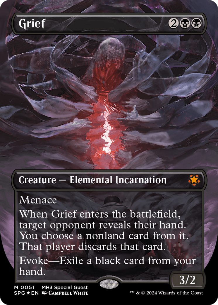 Grief (Borderless) (Textured Foil) [Modern Horizons 3 Special Guests] | GrognardGamesBatavia