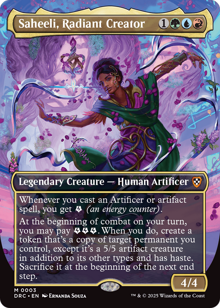 Saheeli, Radiant Creator (Borderless) [Aetherdrift Commander] | GrognardGamesBatavia