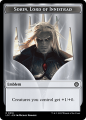 Emblem - Sorin, Lord of Innistrad // Vampire (0004) Double-Sided Token [The Lost Caverns of Ixalan Commander Tokens] | GrognardGamesBatavia