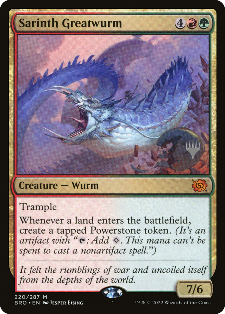 Sarinth Greatwurm (Promo Pack) [The Brothers' War Promos] | GrognardGamesBatavia