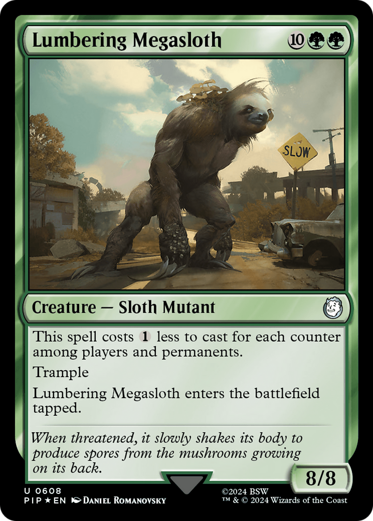 Lumbering Megasloth (Surge Foil) [Fallout] | GrognardGamesBatavia