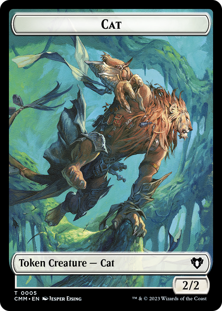 Treasure // Cat (0005) Double-Sided Token [Commander Masters Tokens] | GrognardGamesBatavia