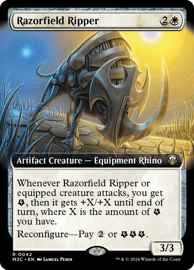 Razorfield Ripper (Extended Art) (Ripple Foil) [Modern Horizons 3 Commander] | GrognardGamesBatavia