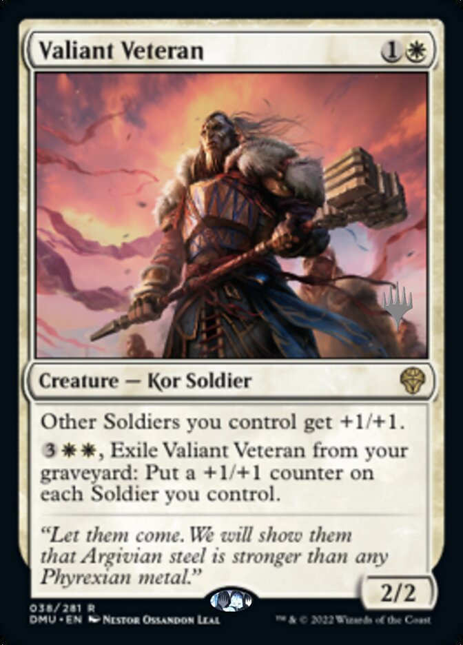 Valiant Veteran (Promo Pack) [Dominaria United Promos] | GrognardGamesBatavia