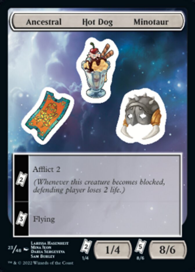 Ancestral Hot Dog Minotaur [Unfinity Stickers] | GrognardGamesBatavia