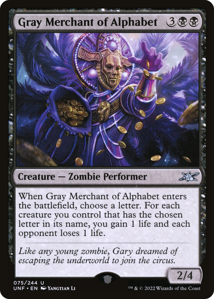 Gray Merchant of Alphabet [Unfinity] | GrognardGamesBatavia