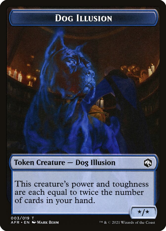 Zombie // Dog Illusion Double-Sided Token [Dungeons & Dragons: Adventures in the Forgotten Realms Tokens] | GrognardGamesBatavia