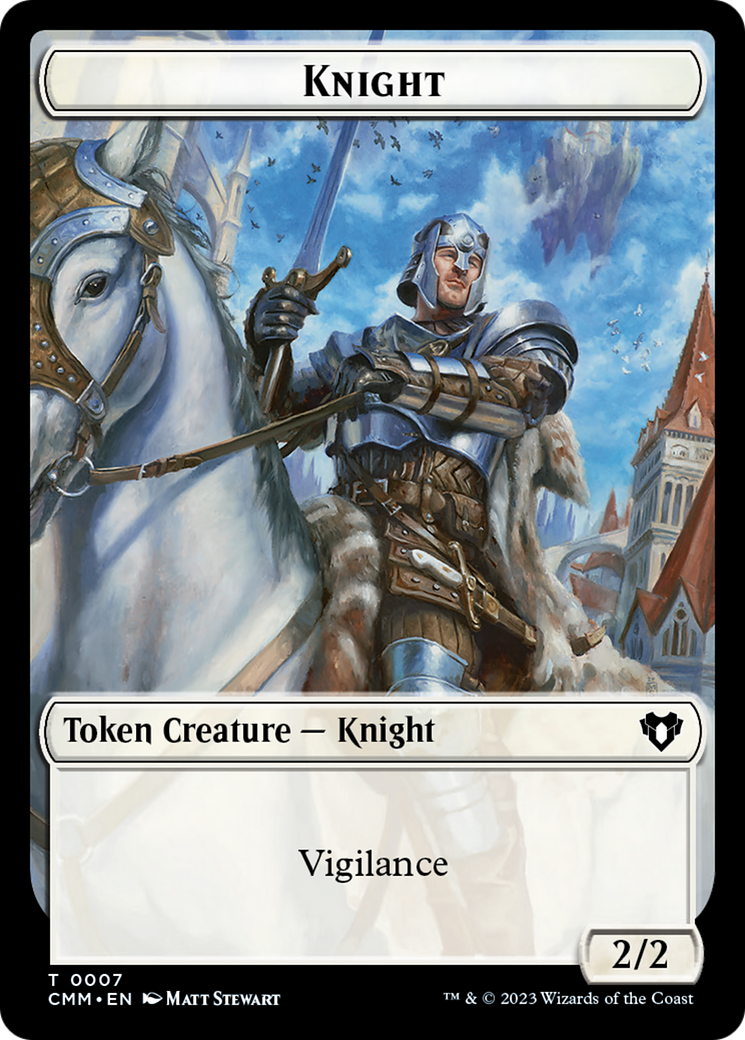 Human Soldier // Knight Double-Sided Token [Commander Masters Tokens] | GrognardGamesBatavia