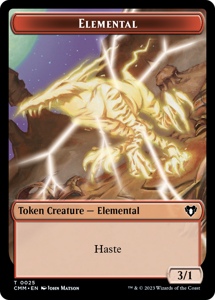 Elemental Token (25) [Commander Masters Tokens] | GrognardGamesBatavia