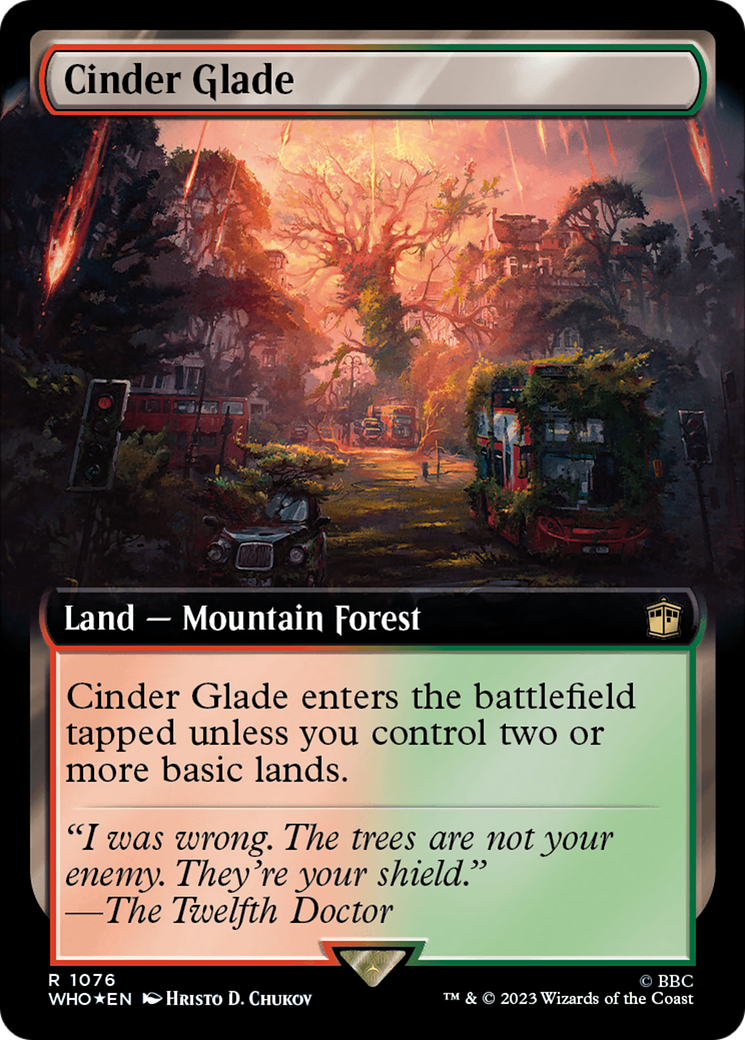 Cinder Glade (Extended Art) (Surge Foil) [Doctor Who] | GrognardGamesBatavia