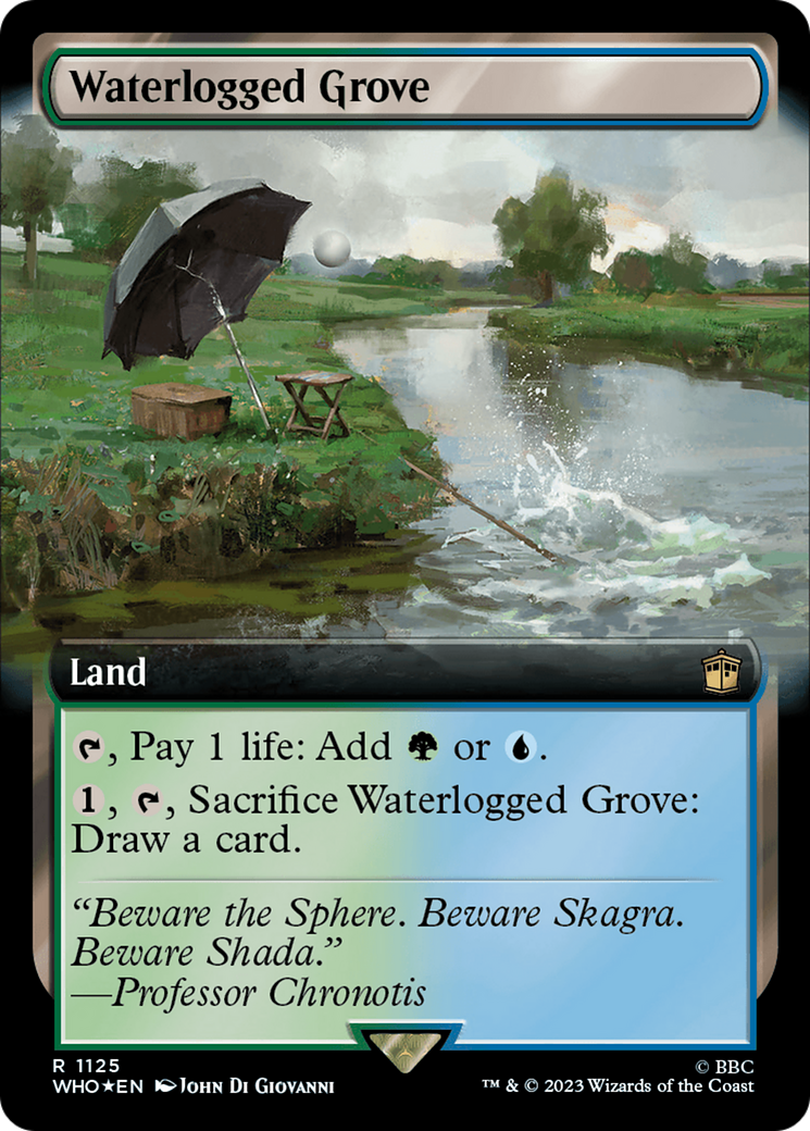 Waterlogged Grove (Extended Art) (Surge Foil) [Doctor Who] | GrognardGamesBatavia