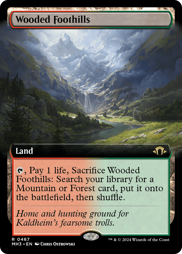 Wooded Foothills (Extended Art) [Modern Horizons 3] | GrognardGamesBatavia