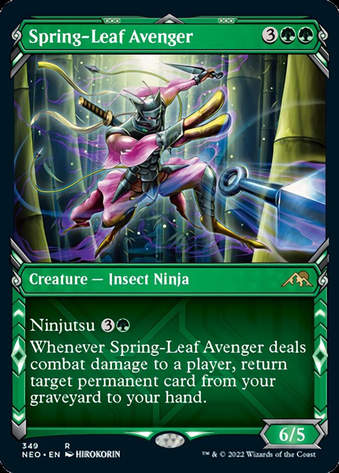 Spring-Leaf Avenger (Showcase Ninja) [Kamigawa: Neon Dynasty] | GrognardGamesBatavia