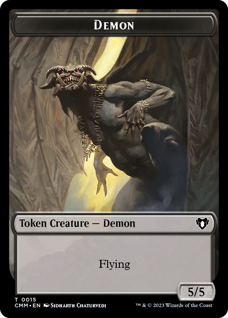 Demon Token [Commander Masters Tokens] | GrognardGamesBatavia