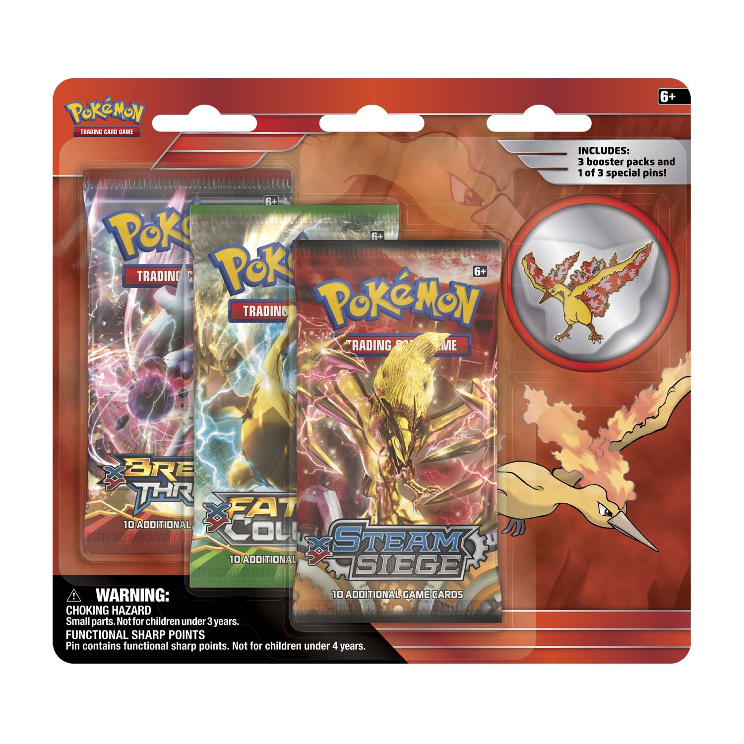 Collector's Pin 3-Pack Blister (Moltres) | GrognardGamesBatavia