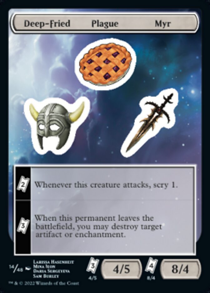 Deep-Fried Plague Myr [Unfinity Stickers] | GrognardGamesBatavia