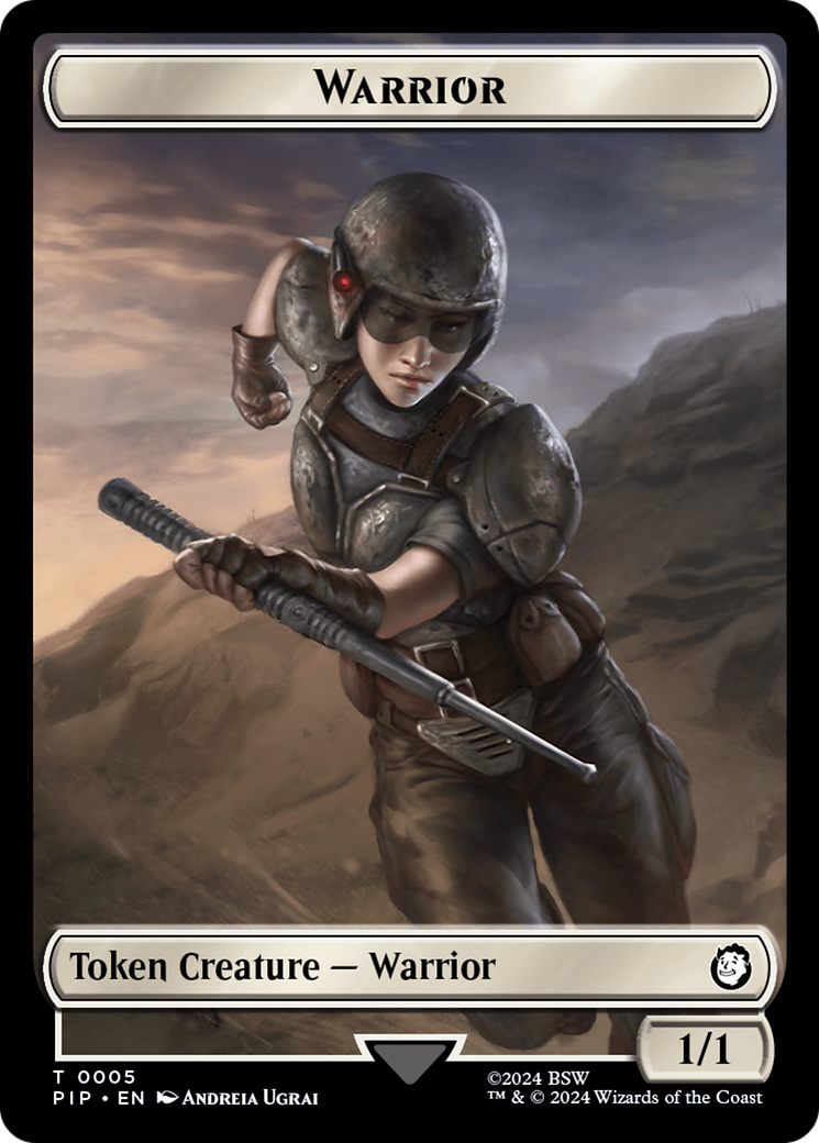 Radiation // Warrior Double-Sided Token [Fallout Tokens] | GrognardGamesBatavia