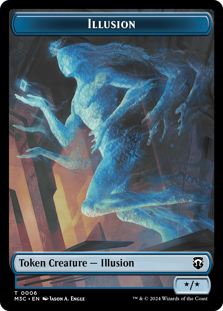 Illusion (Ripple Foil) // Servo Double-Sided Token [Modern Horizons 3 Commander Tokens] | GrognardGamesBatavia