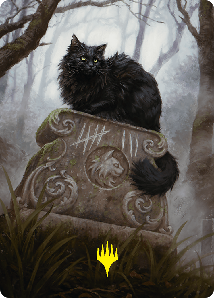 Nine-Lives Familiar 2 Art Card (36/54) (Gold-Stamped Planeswalker Symbol) [Foundations Art Series] | GrognardGamesBatavia