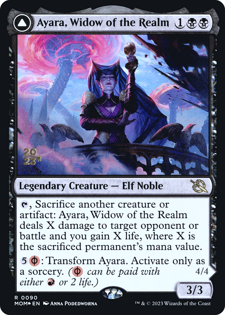 Ayara, Widow of the Realm // Ayara, Furnace Queen [March of the Machine Prerelease Promos] | GrognardGamesBatavia